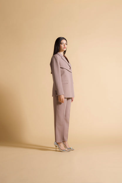 Beige Straight Trouser
