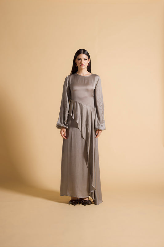 Asymmetrical Draped Maxi