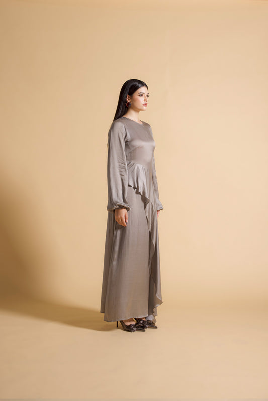 Asymmetrical Draped Maxi
