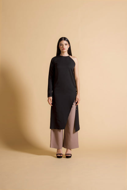Single Sleeve Slit Silhouette
