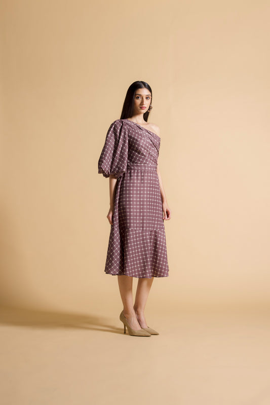 Asymmetrical Printed Dress