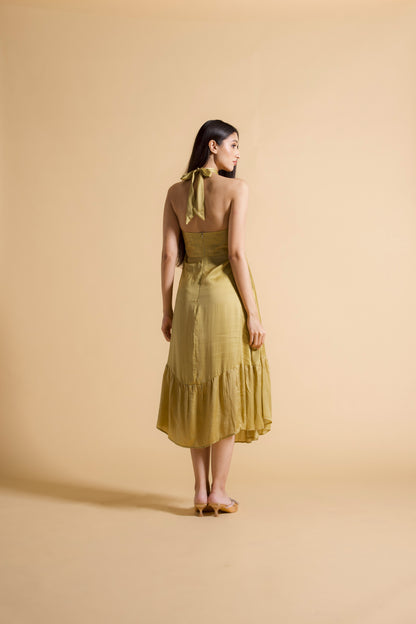 Ruched Halter Dress
